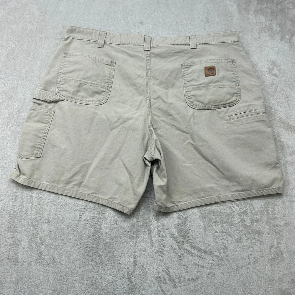 Carhartt Carpenter Shorts Mens 44 Tan B144-TAN Original Fit Canvas Workwear